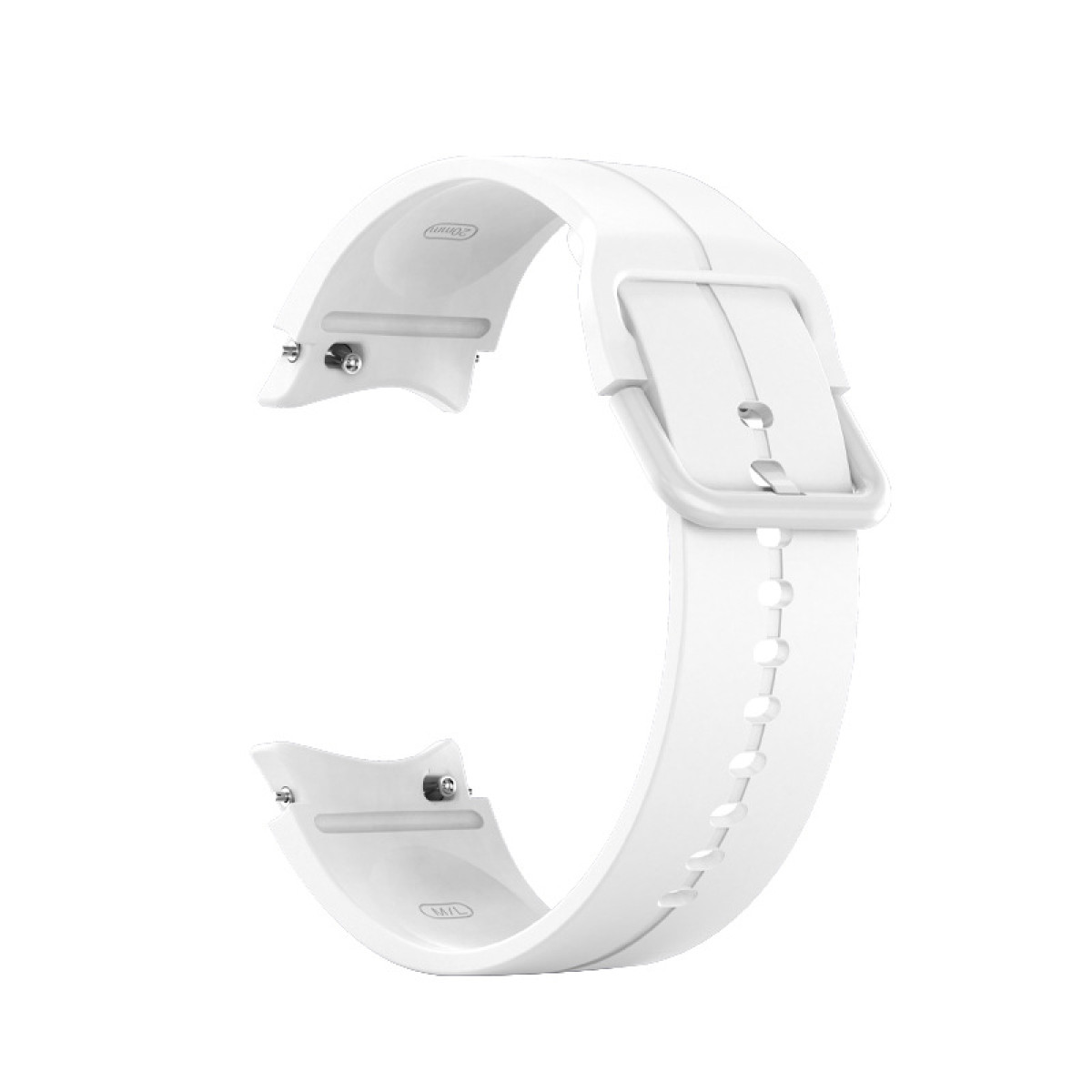 Cinturino bianco con fibbia.