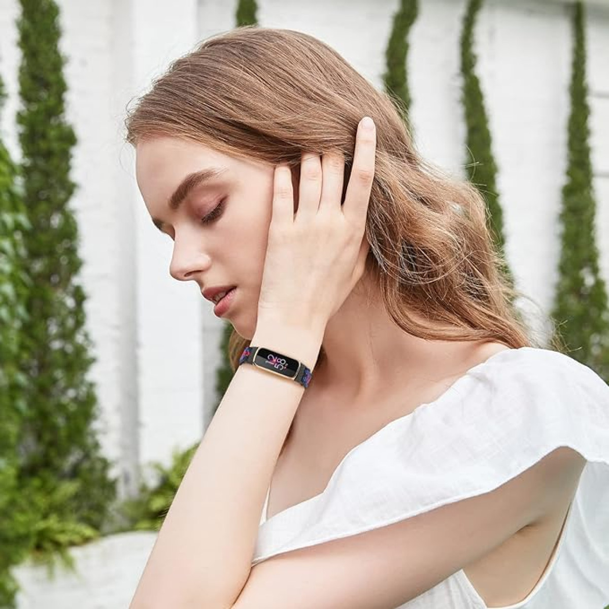 INF 309685, Ersatzarmband, Fitbit, Charge 5/6, Schwarz+Rot