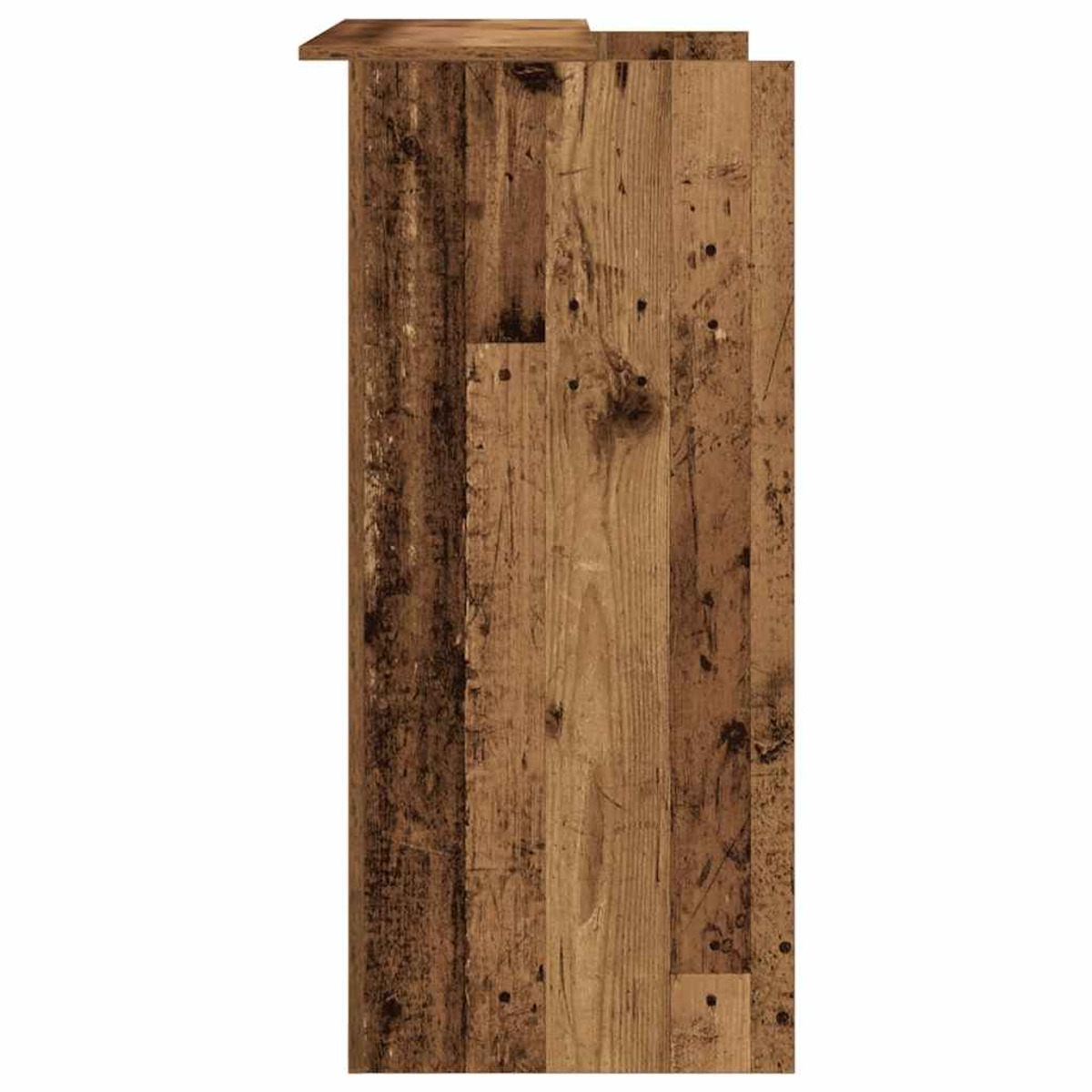 Zwei Holzbretter mit strukturierter, gealterter Optik.