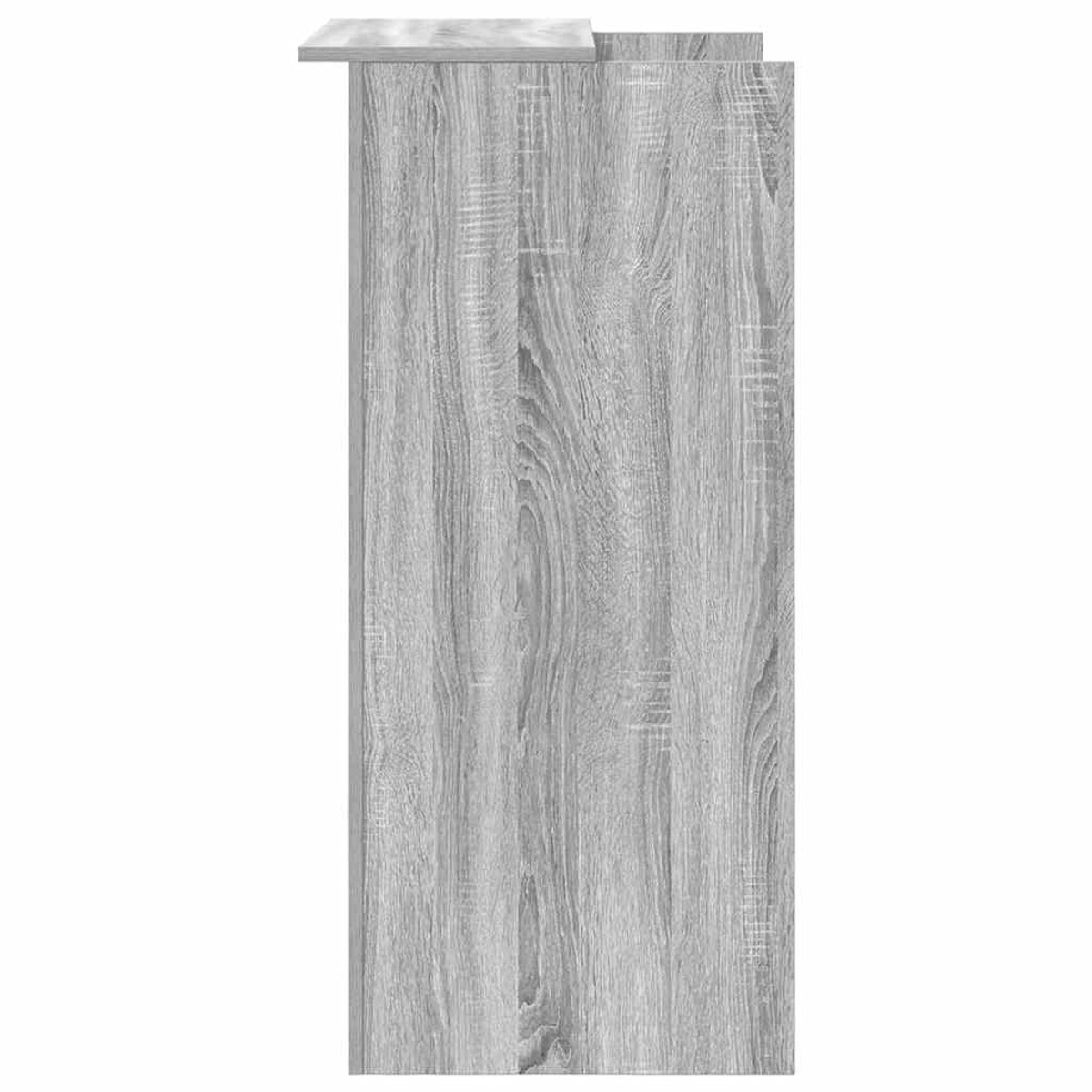 Holzpaneel, graue Farbe, mit Holzmaserung. Isoliert auf weißem Hintergrund.