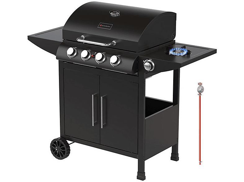 KITCHENBROTHERS KB4020 Gas barbecue Zwart/RVS