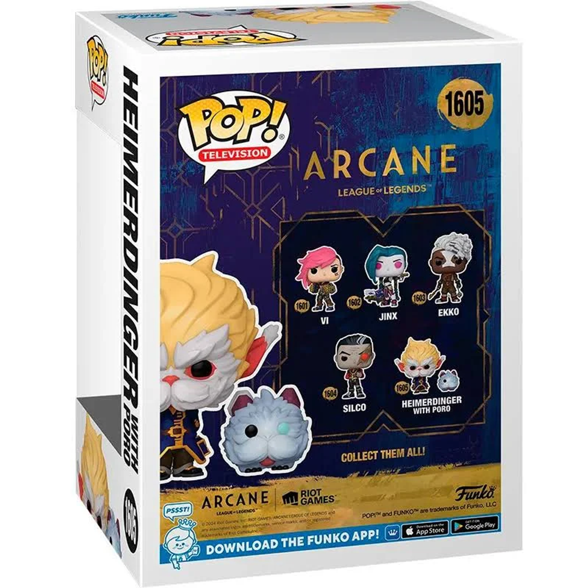 A white box of a Funko Pop! figure, 