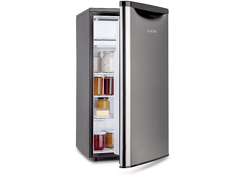 KLARSTEIN Yummy Kühlschrank (E, 85 cm hoch, Silber-Metallic)