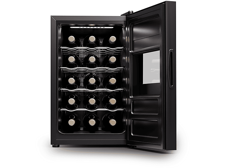 KLARSTEIN Silent Vino 15 Uno Weinkühlschrank (EEK E, Schwarz)