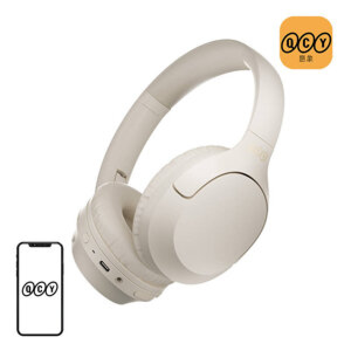 QCY H2 Pro Aux Hifi Enc 70 Saat Dinleme Oyun Modu Kablosuz, Bluetooth Kulaklık Beyaz