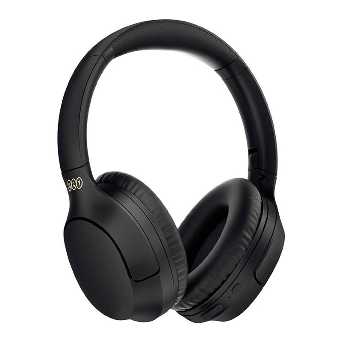 Schwarze Over-Ear-Kopfhörer mit matter Oberfläche.