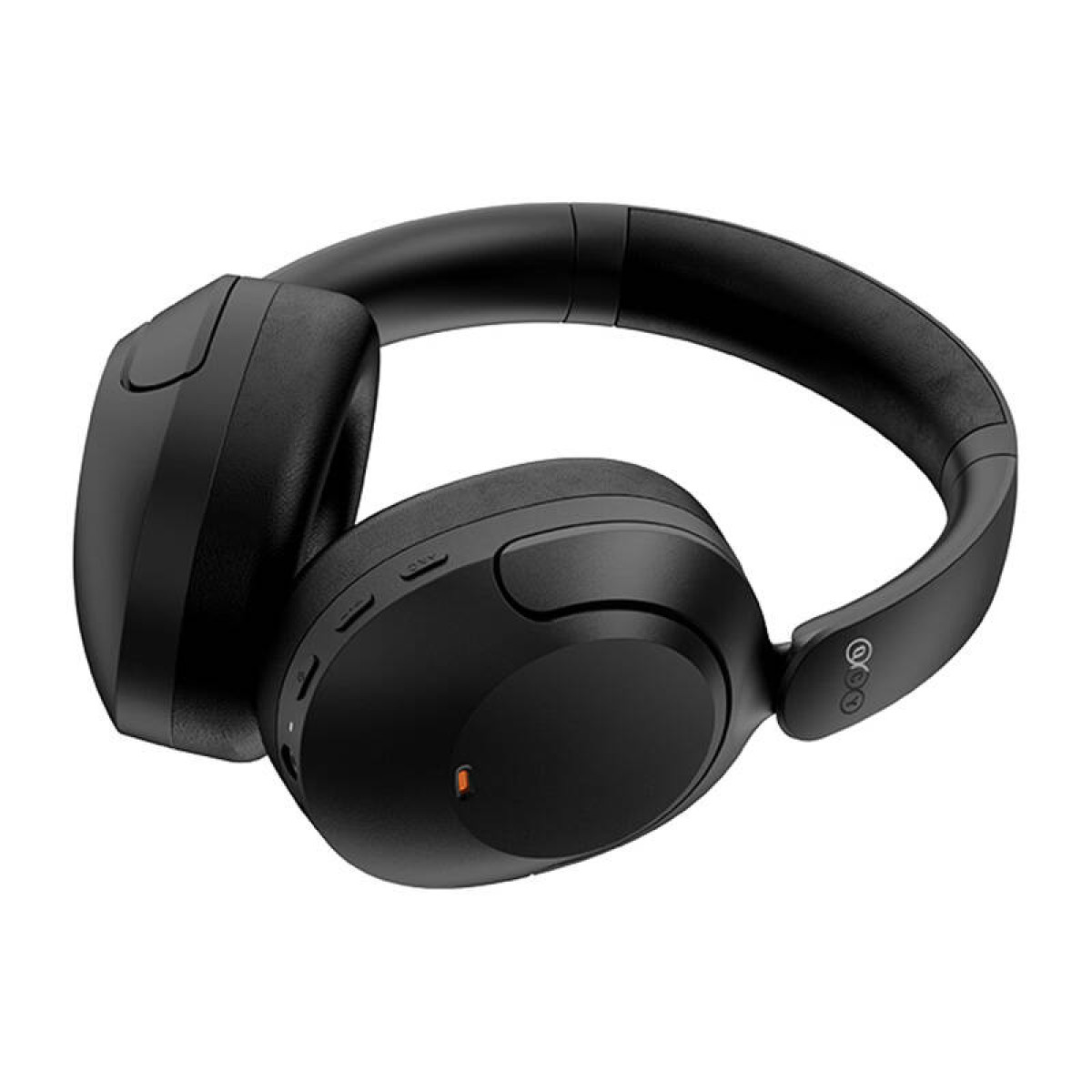 Cuffie over-ear nere su sfondo bianco, che mostrano padiglioni e archetto.