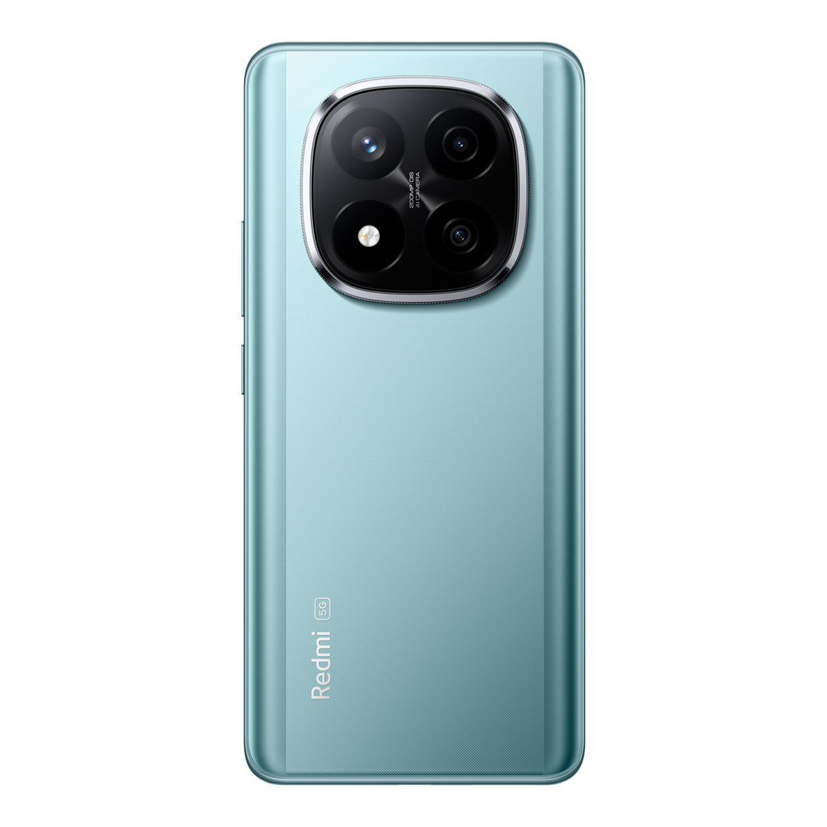 Widok z tyłu jasnoniebieskiego smartfona z dużym okrągłym modułem kamery.