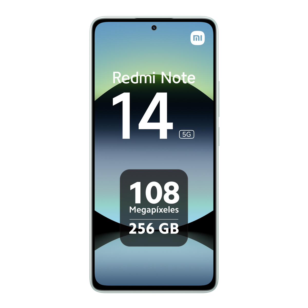Ekran smartfona wyświetlający 'Redmi Note 14' z funkcjami.