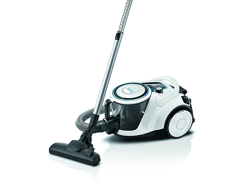 BOSCH BGC 41 LSIL SERIE 6 PROSILENCE Zylinder-Vakuum Staubsauger, maximale Leistung: 600 Watt, Weiß/Schwarz)