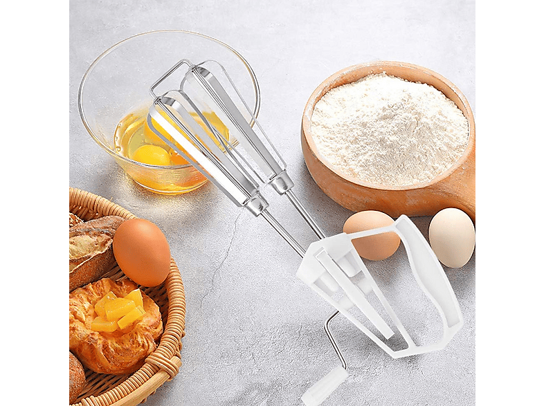 PNUATICM manuell, rotierend, klassisch Handmixer Weiß (0 Volt)