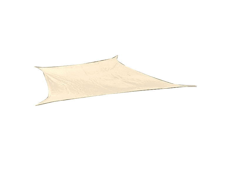 GAIJUAN Sonnensegel Quadratisch 0.7x3.8M - UV-Schutz 95%, Wasserdicht, Mit 4x 1,5 M Seilen, Creme