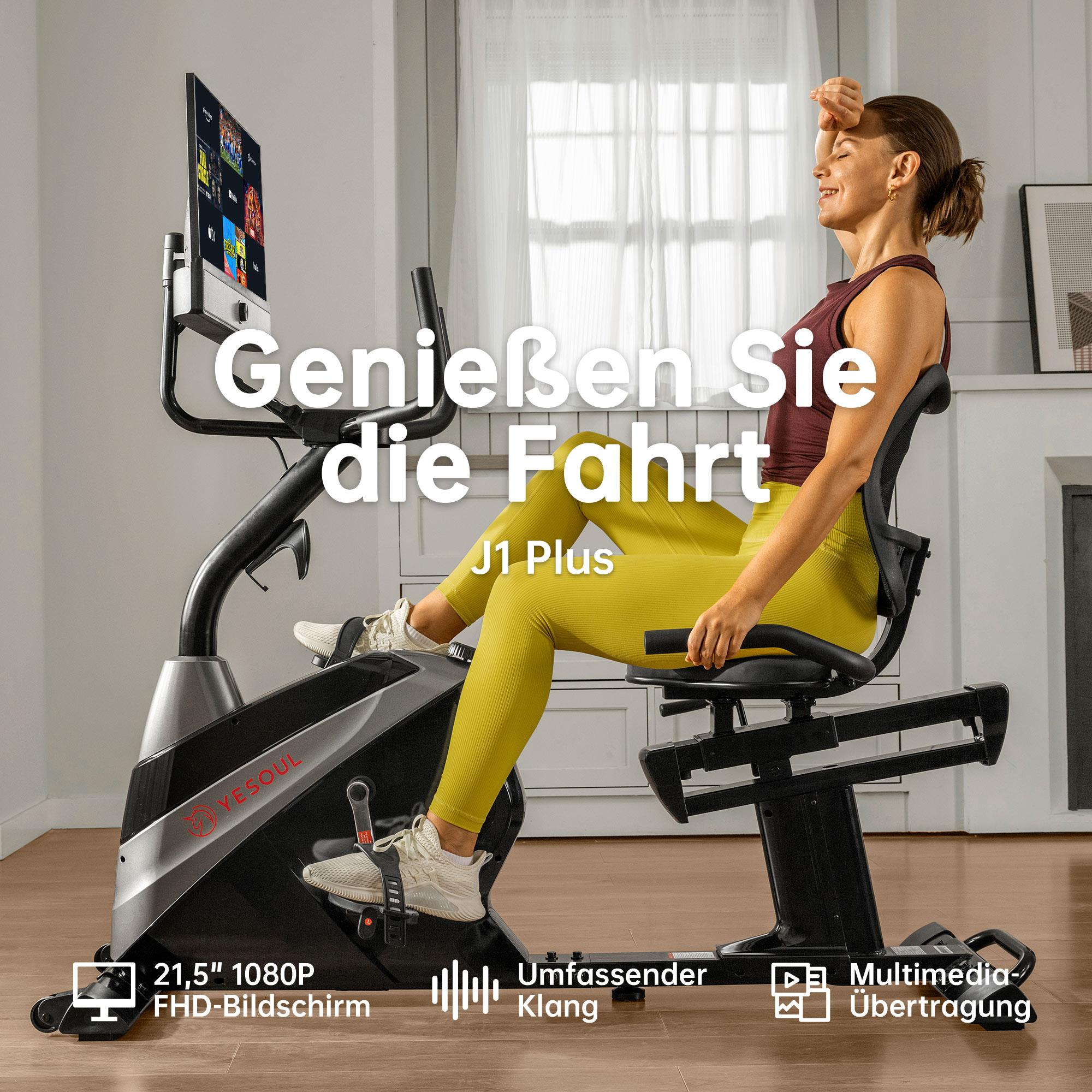 YESOUL J1 Plus Ergometer, Schwarz