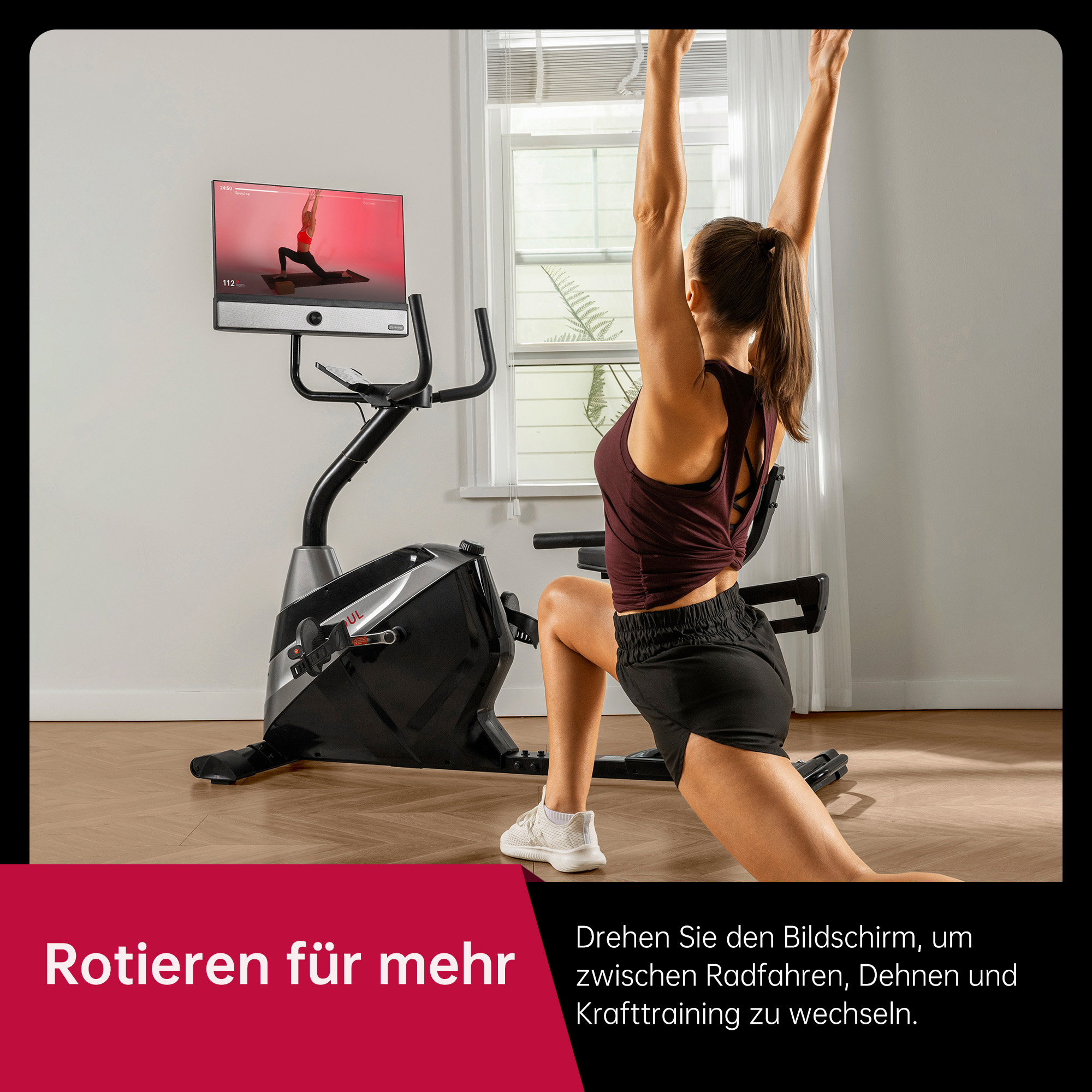 YESOUL J1 Plus Ergometer, Schwarz
