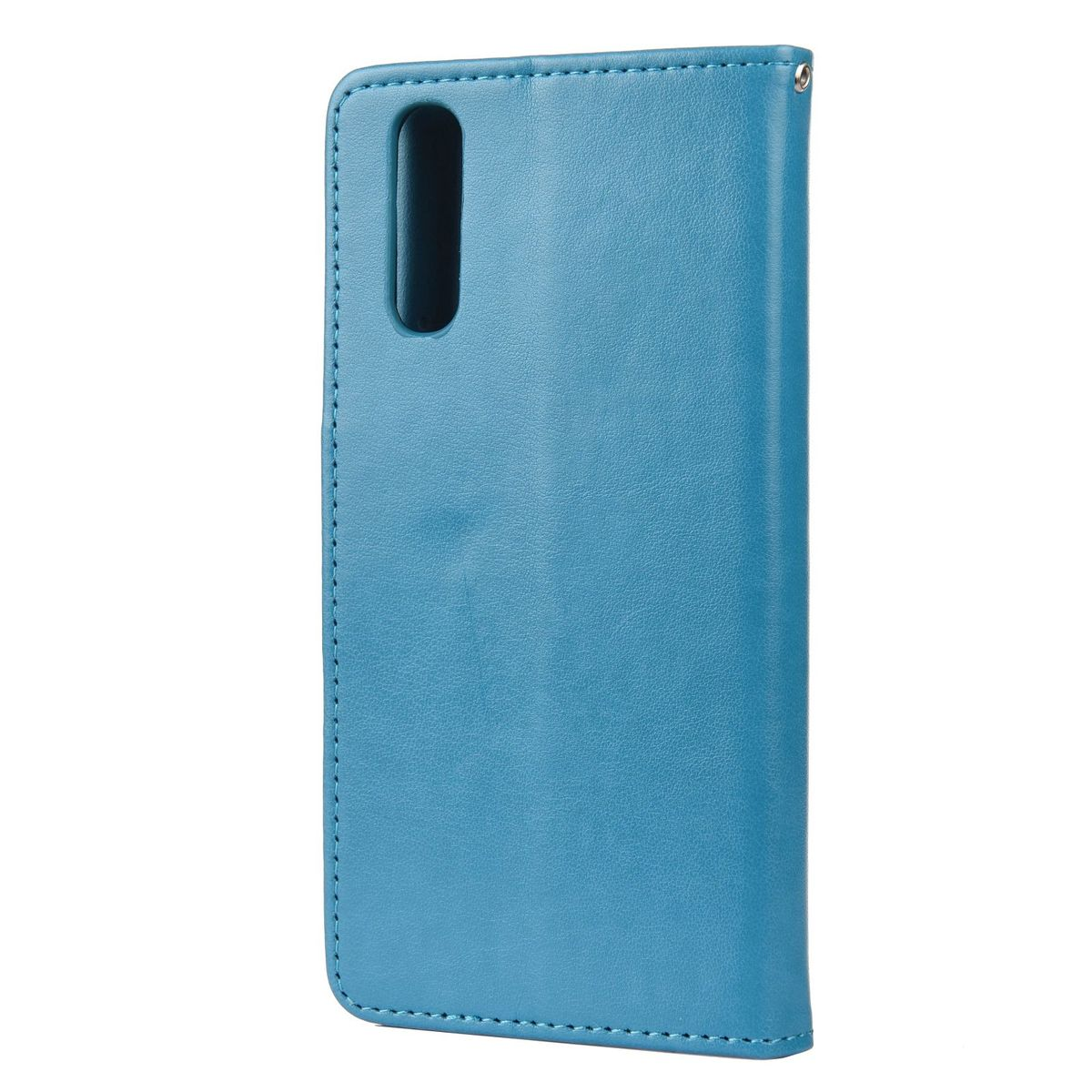 Blaue Handyhülle mit Kameraausschnitt.