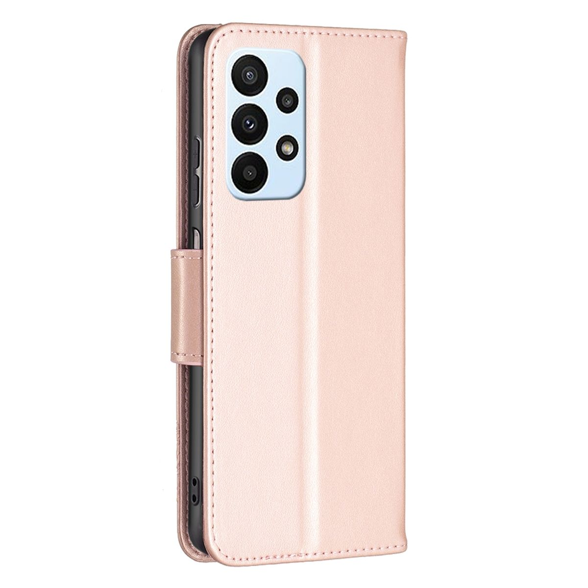 Rosa Handyhülle mit Telefon, die Hülle ist geschlossen.