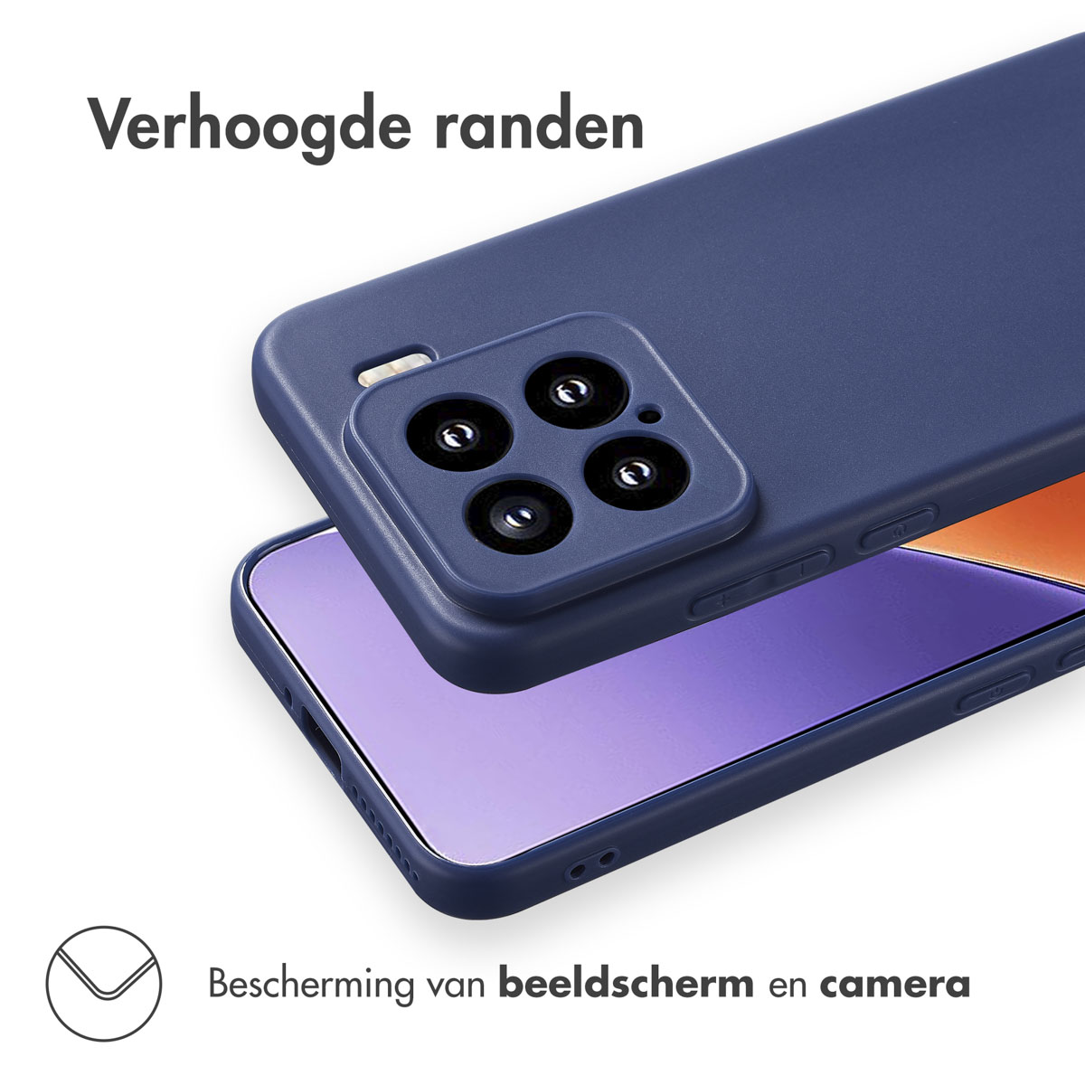 IMOSHION Color Backcover - Geschikt voor Xiaomi 15 - Telefoonhoesje voor Xiaomi Xiaomi 15 Donkerblauw