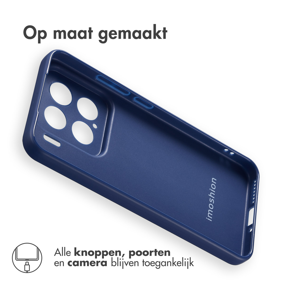 IMOSHION Color Backcover - Geschikt voor Xiaomi 15 - Telefoonhoesje voor Xiaomi Xiaomi 15 Donkerblauw