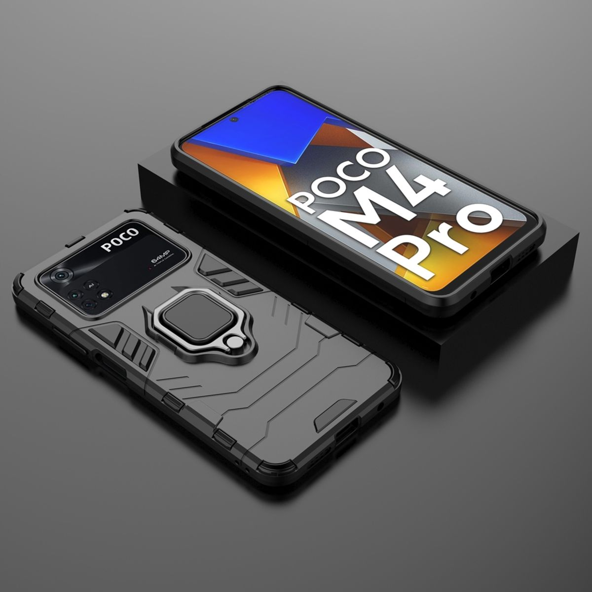 Zwei Handyhüllen. Eine hat ein Telefon drin, eine ist leer und zeigt das Telefon.