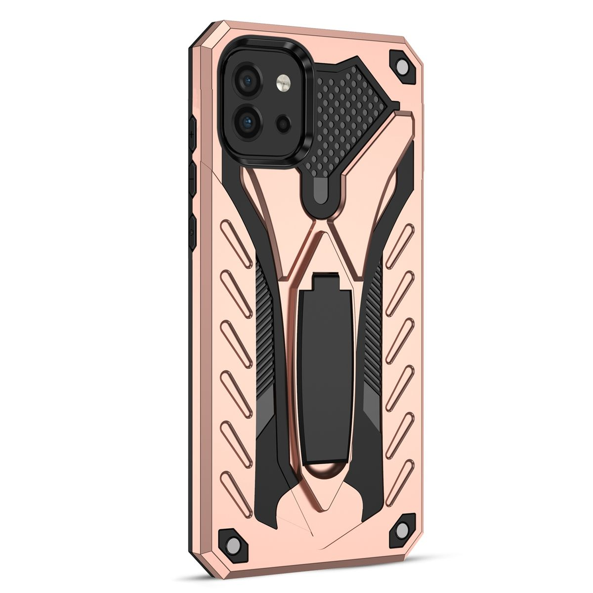 Eine roségoldene Handyhülle mit Schutzdesign.