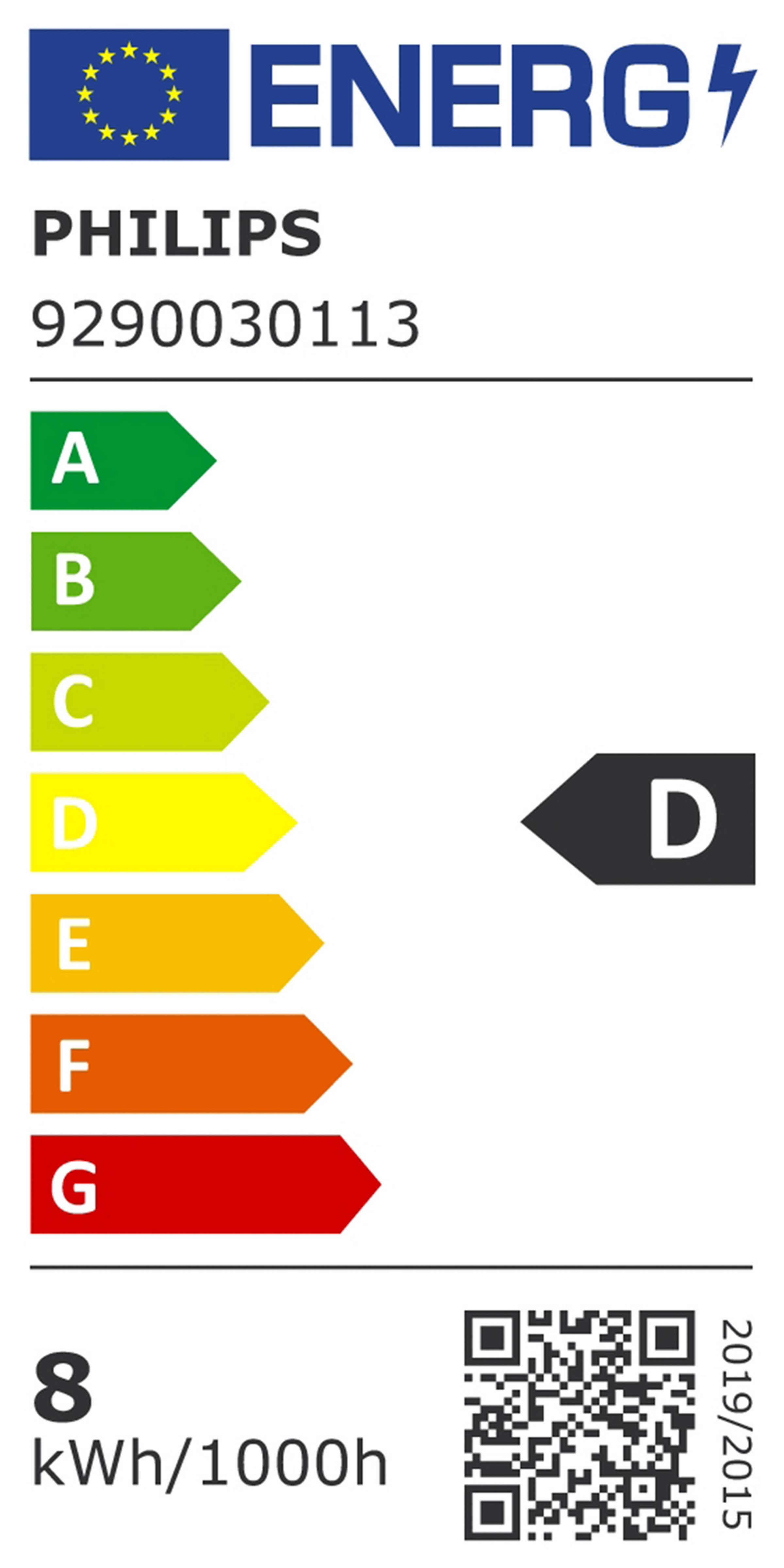 Energielabel für eine Glühbirne.