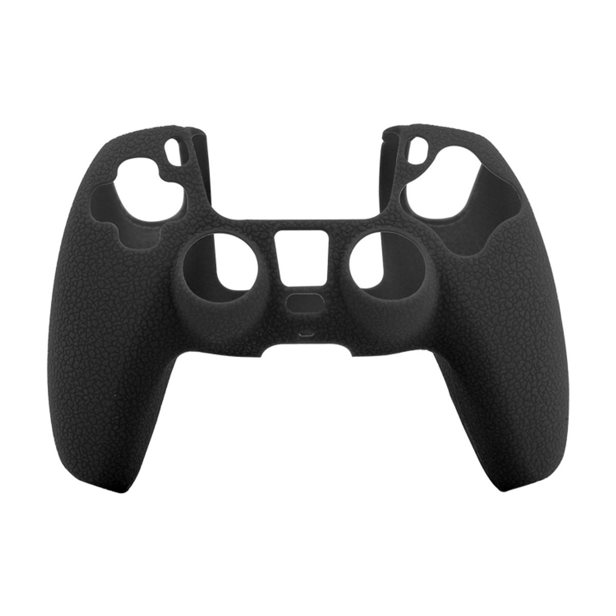 Schwarze Controller-Abdeckung. Die Abdeckung hat eine strukturierte Oberfläche.