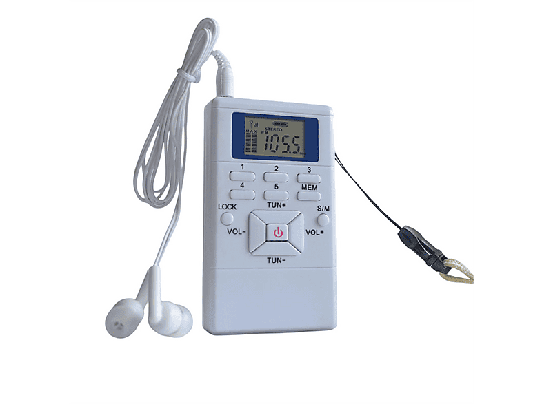 Sctecoau Tragbares Mini-FM-Radio Mit Digitalanzeige - Retro FM-Player Mit Kopfhörern & Umhängeband