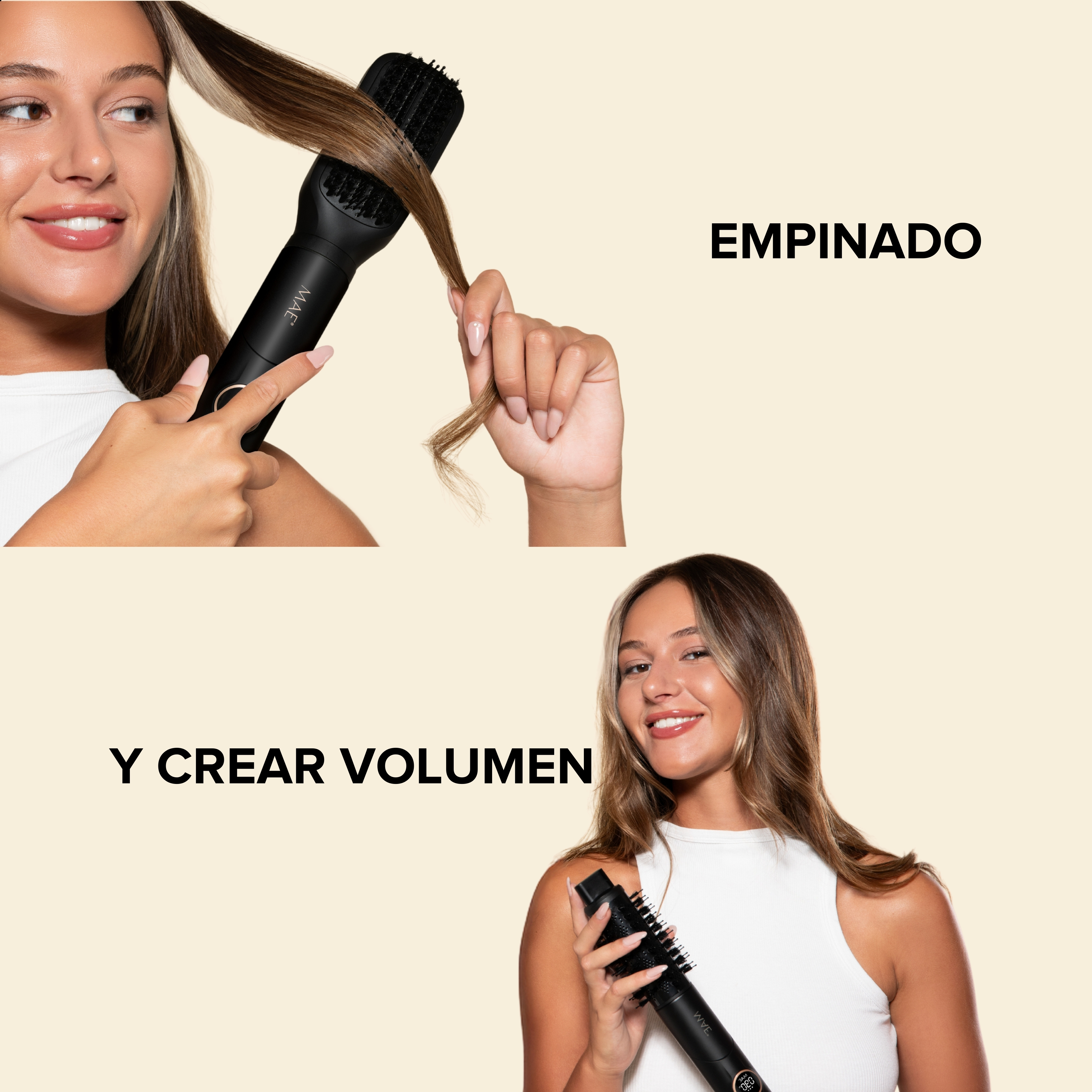 MAE Airstyler PRO II – 6-in-1 multi-styler hair dryer with curling and straightening brush Hair curler Black