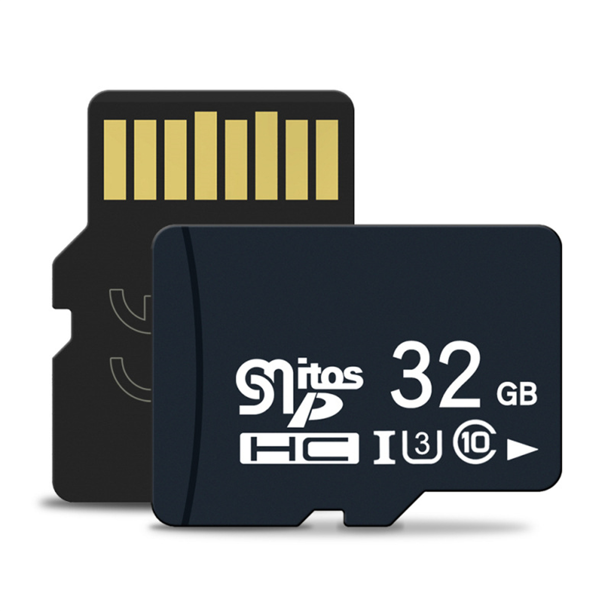 Zwei Micro-SD-Karten. Eine im Hintergrund und die andere im Vordergrund.