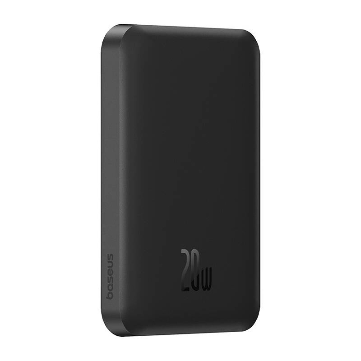 Czarny power bank Baseus z etykietą 20W.