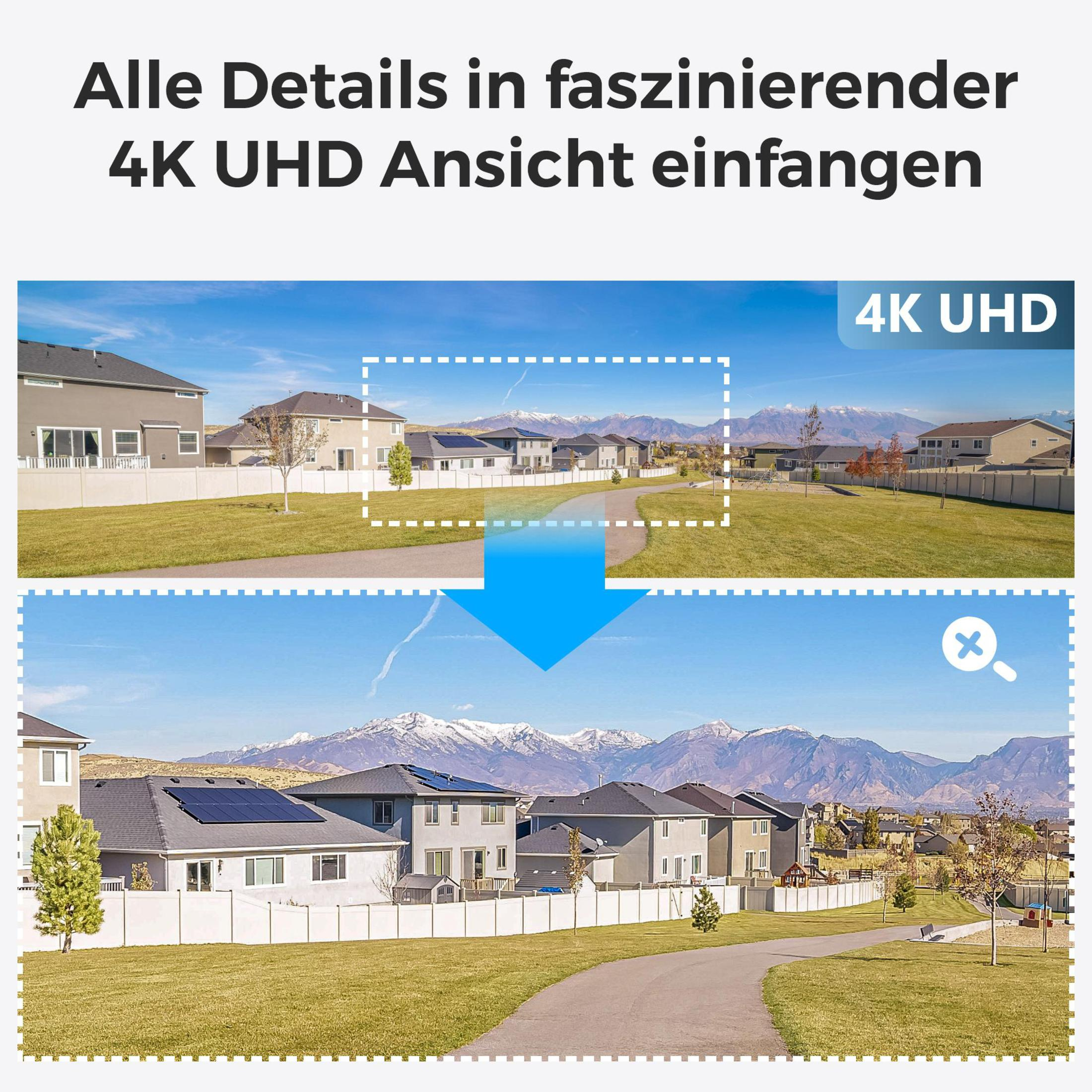 Porównanie obrazów przedstawiające przed i po w sąsiedztwie w jakości 4K UHD.