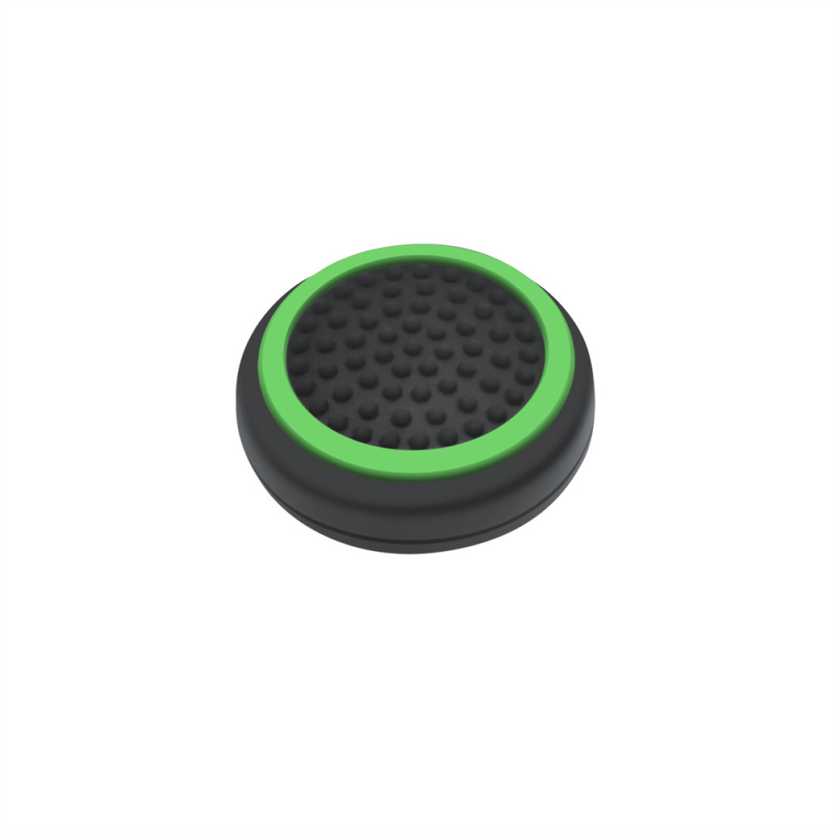 A black and green controller thumb grip on a white background.