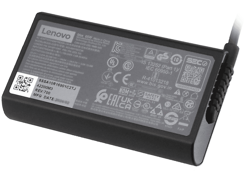 Original Lenovo USB-C Netzteil 65 Watt – Für ThinkPad L13 Yoga (20R5/20R6), Inkl. Netzkabel, 20V/3,25A
