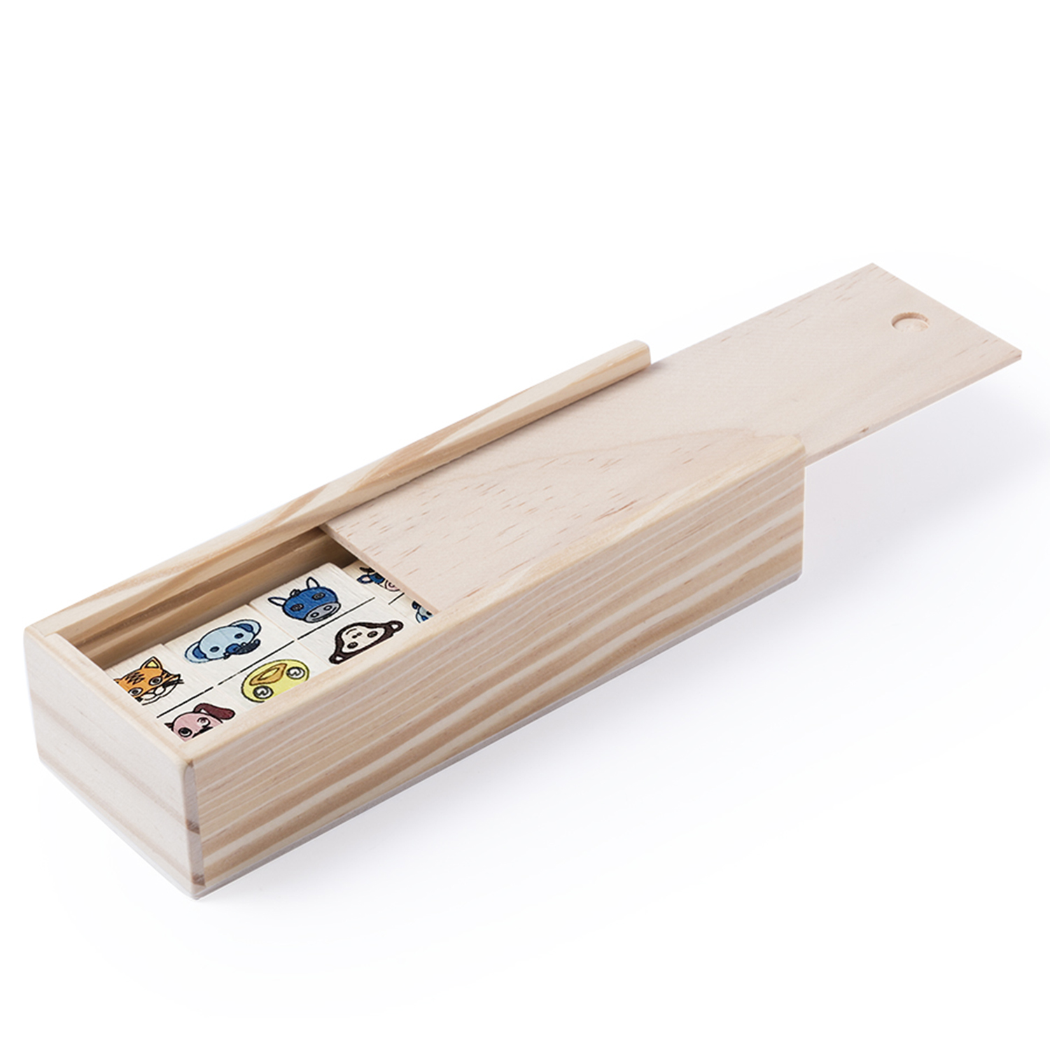 GIOCO DA TAVOLO DAM DM5716C41 - 28 pezzi, tema animali, materiale in legno, dimensioni 15x5x3 cm