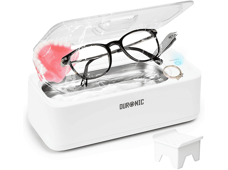 Ultraschallreiniger Grau - Für Brillen, Schmuck & Zahnspangen - Automatische Reinigung Mit Timer