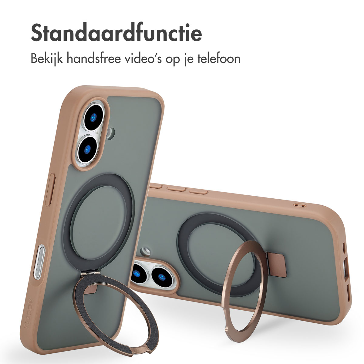 ACCEZZ Protettiva SH00081236 Custodia per Apple Smarphone, Marrone