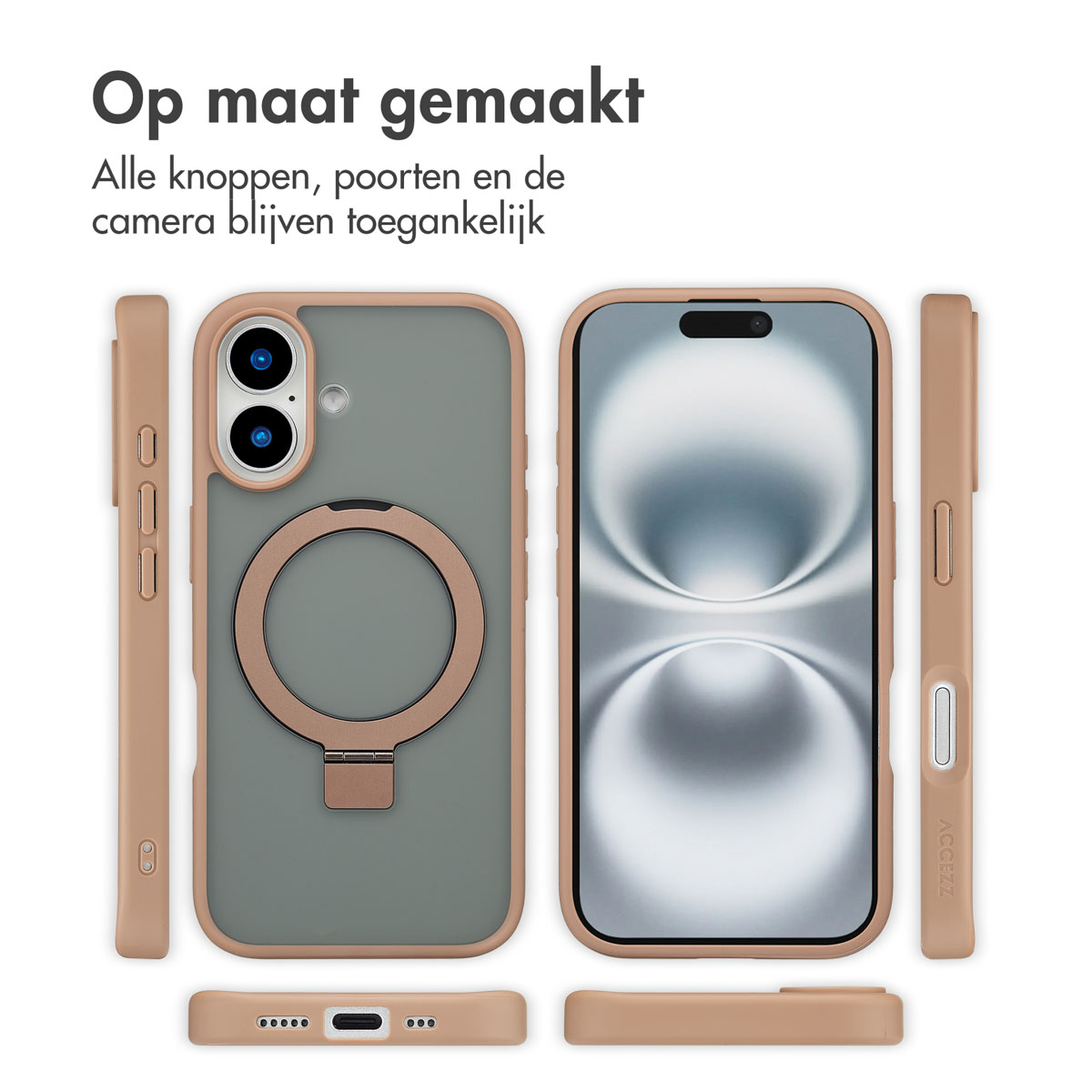 ACCEZZ Protettiva SH00081236 Custodia per Apple Smarphone, Marrone