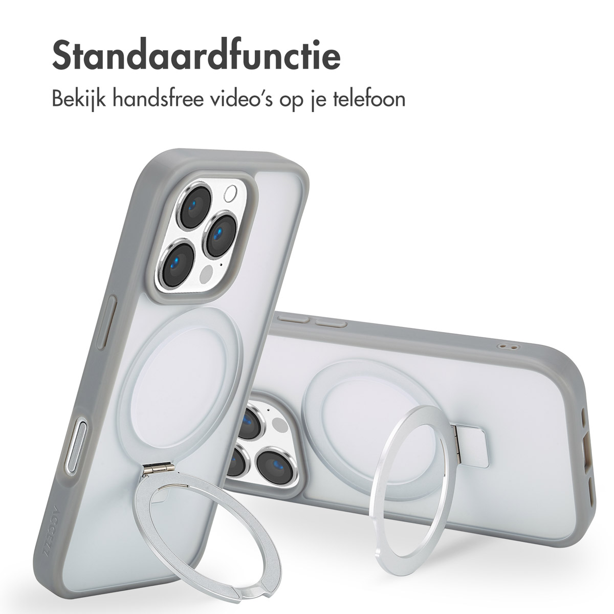 ACCEZZ Protettiva SH00081240 Custodia per Apple Smarphone, Grigio