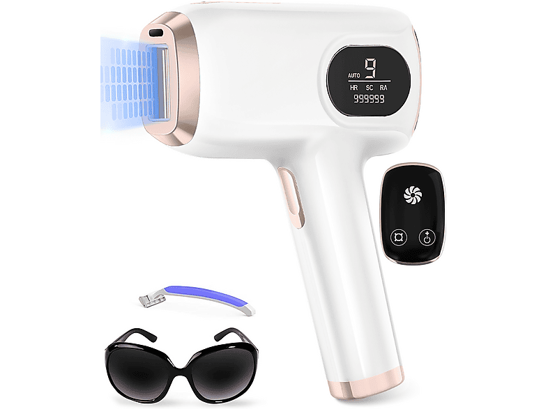 SROSS Haarentfernungsgerät IPL-Haarentferner, Laser Haarentfernung,999, 999 Lichtimpulse IPL-Haarentferner white | SATURN