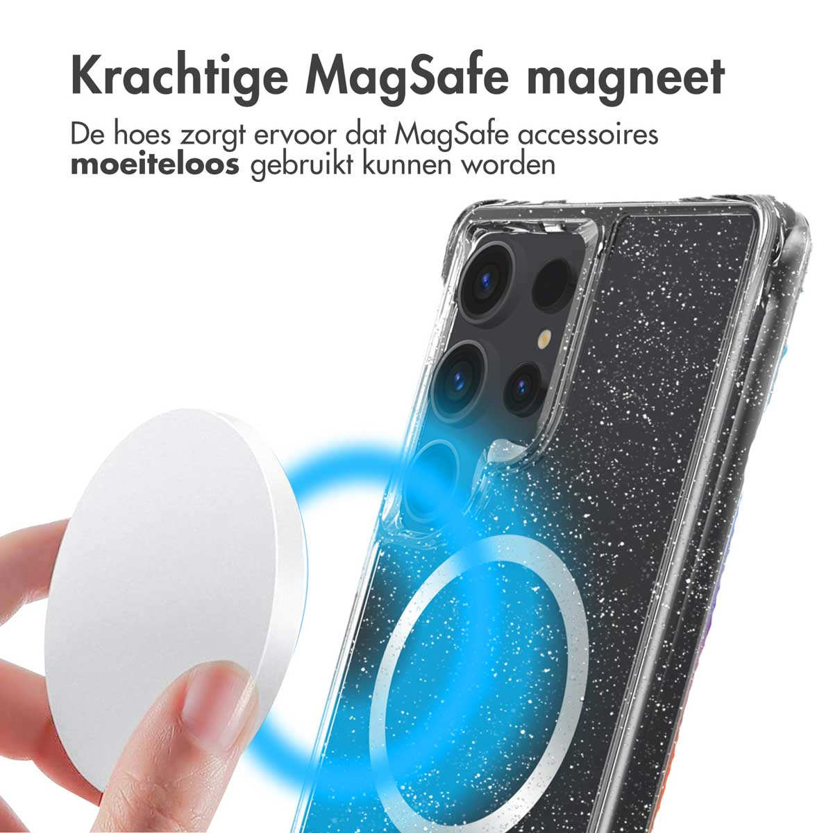IMOSHION Coque arrière compatible avec Samsung Galaxy S25 Ultra Étui de Téléphone voor Samsung Samsung Galaxy S25 Ultra Argent