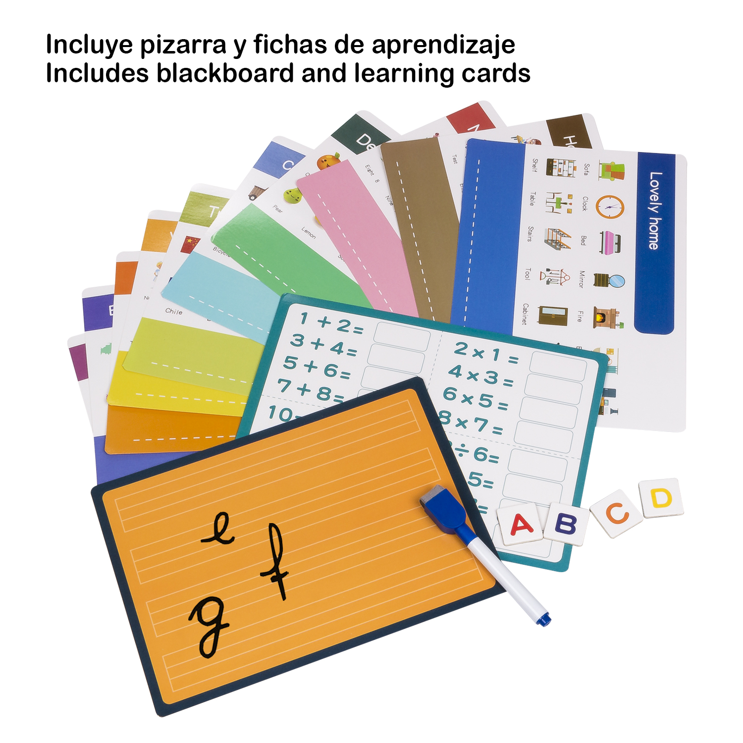 GIOCO EDUCATIVO DAM DMAH0055C30 - Gioco di ortografia, Numero di parti: 107, Materiale: ABS