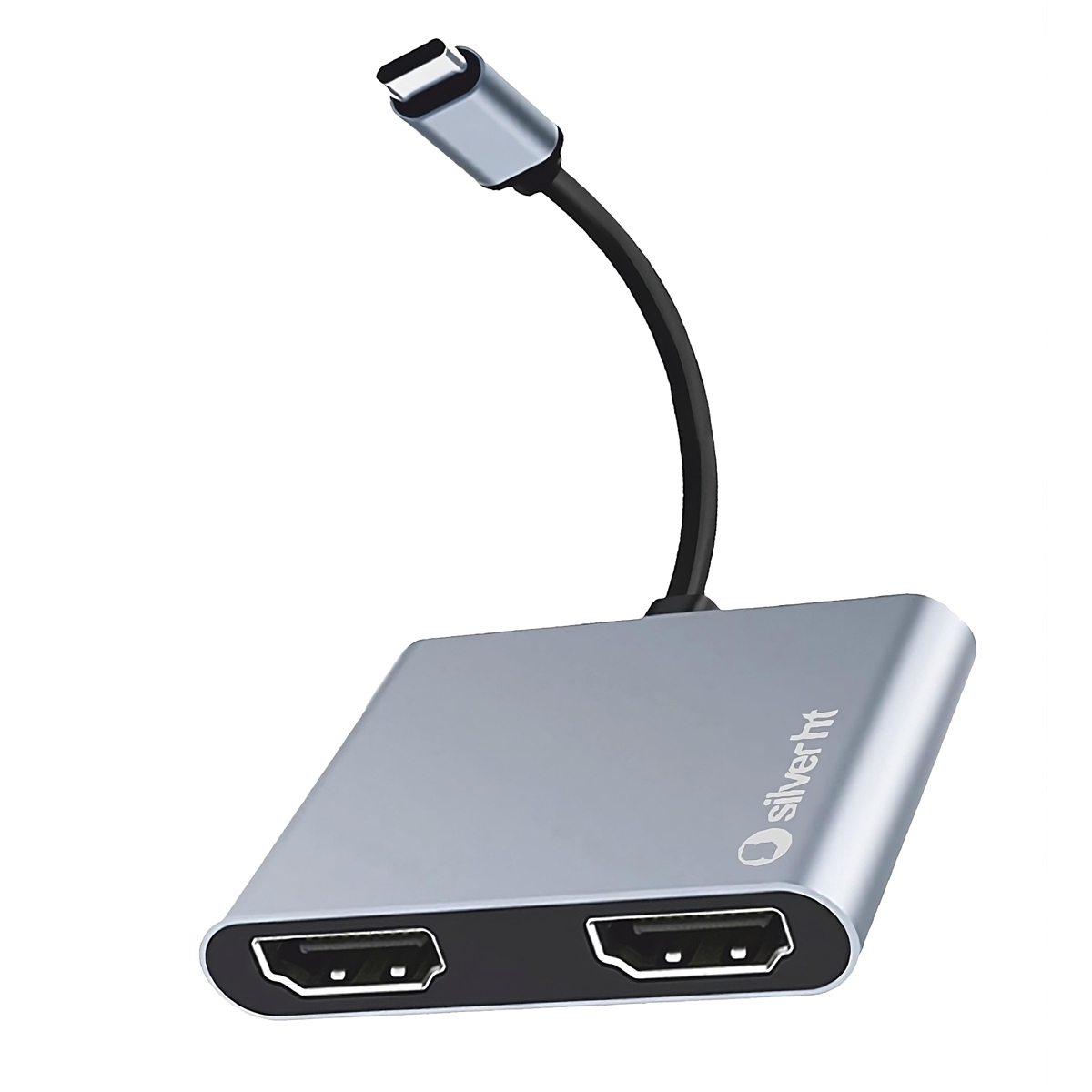 Adaptador USB-C a HDMI Silver HT USB C a HDMI USB C USB Logan  4K+
