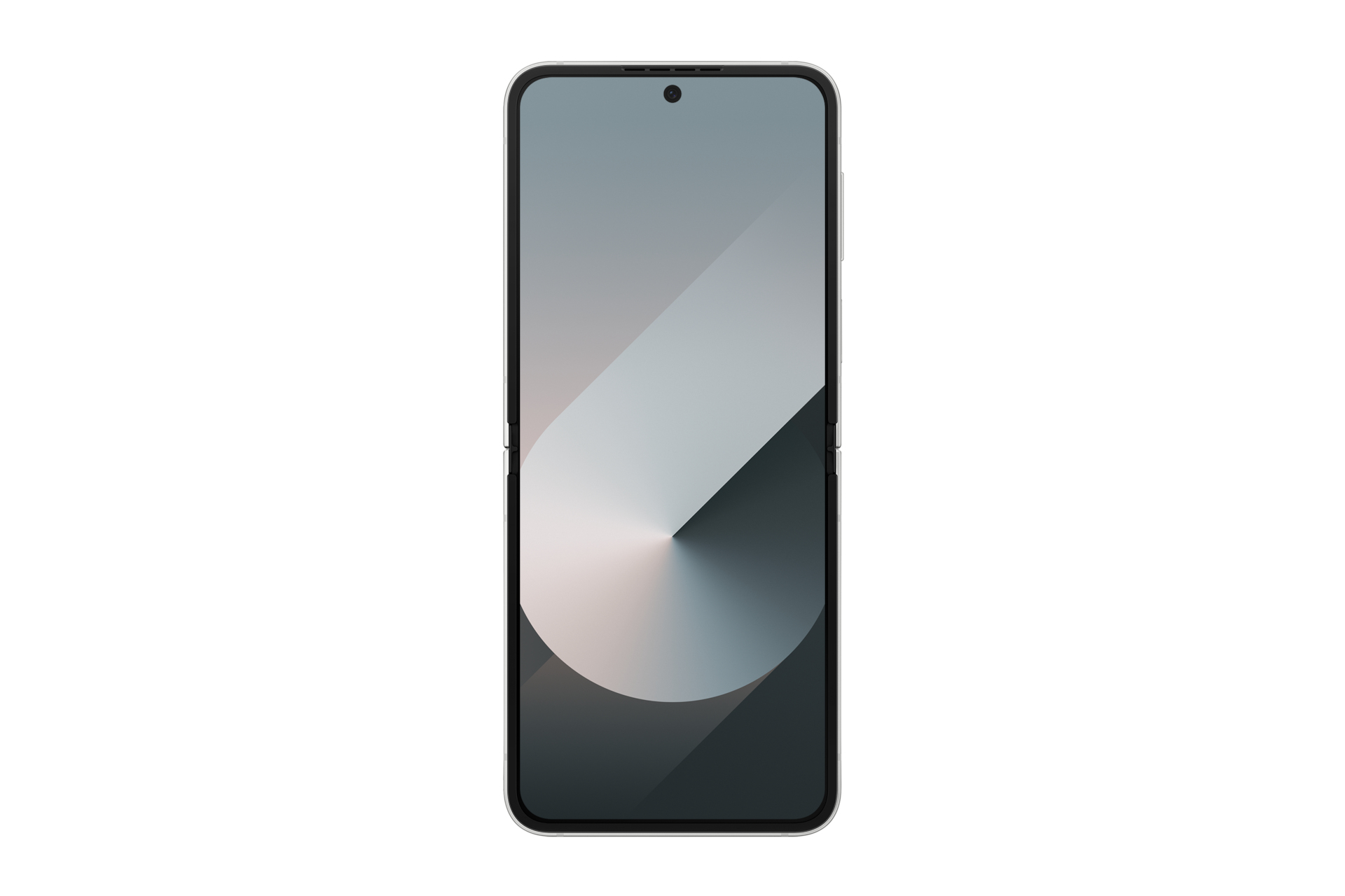 Schwarzes Telefon, Vorderansicht. Weißer Hintergrund.