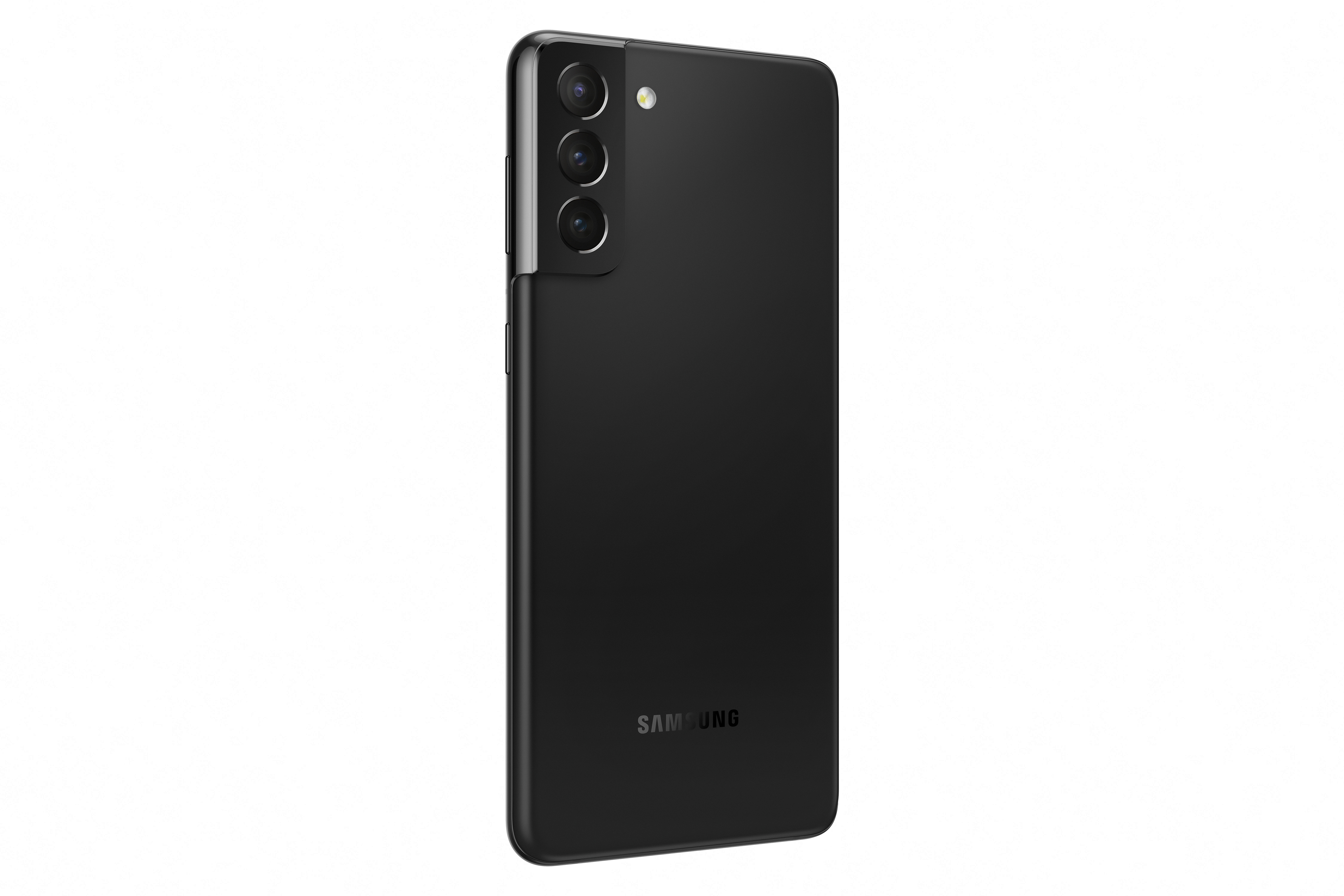 Dos d'un smartphone noir, trois caméras alignées et le logo Samsung.