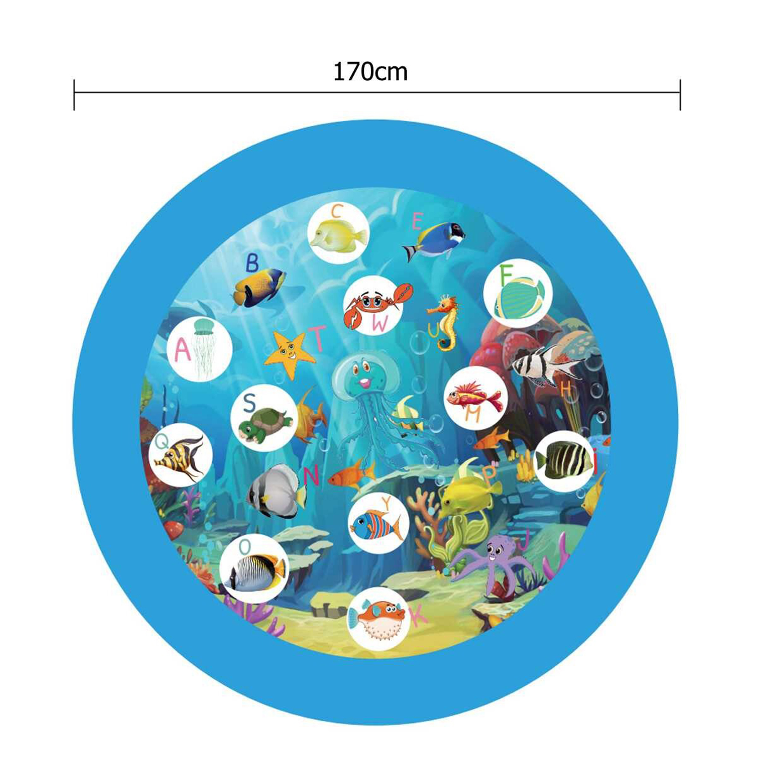 PISCINA GONFIABILE DAM DMAG0137C30 - 170x170x9 cm, PVC, per bambini da 3 anni