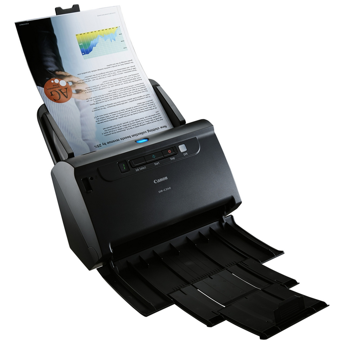 Czarny skaner dokumentów Canon DR-C240.