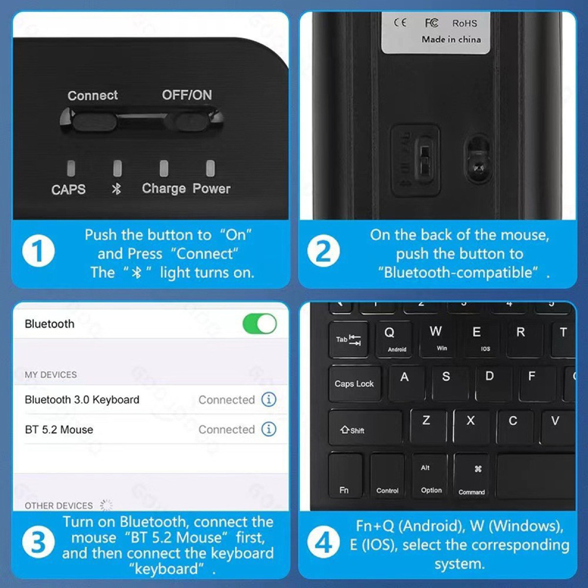 Instructies voor het aansluiten van een Bluetooth-toetsenbord en muis. Stap voor stap.