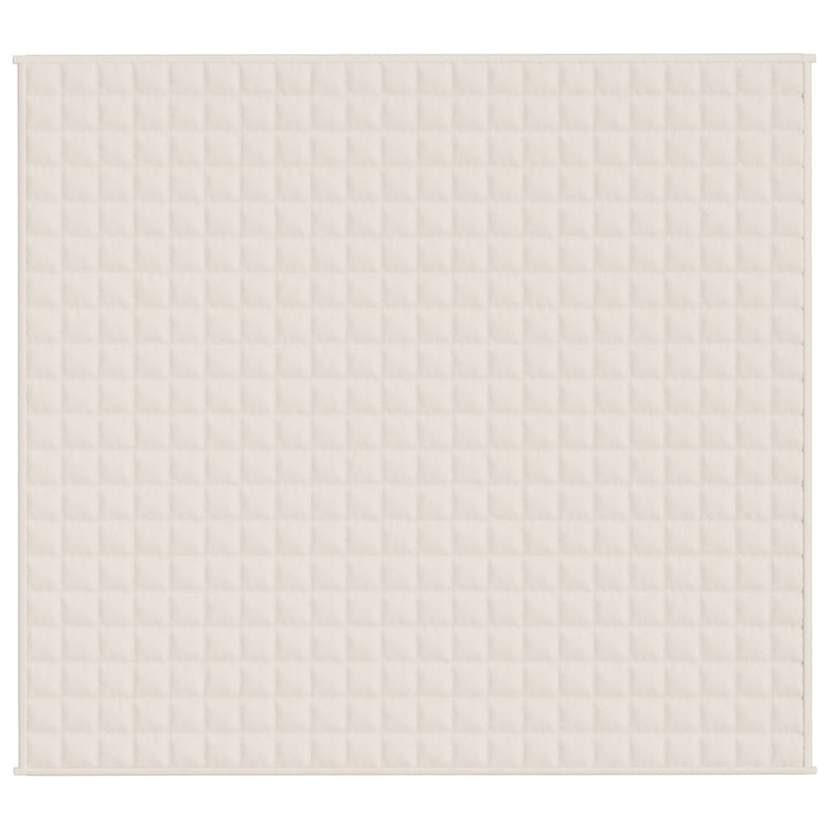 Eine weiße, quadratische, gesteppte Textur mit weißem Rand. Das Muster ist ein Raster aus kleinen Quadraten.
