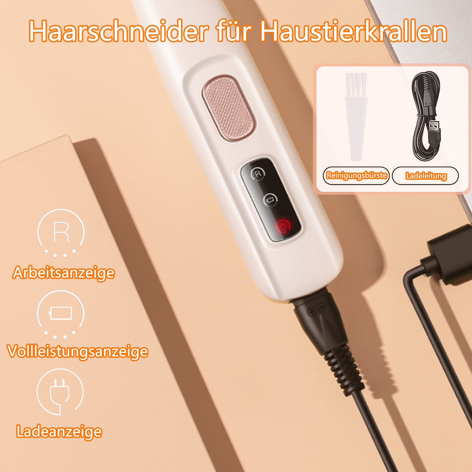 Ein Haarschneider für Haustierkrallen mit Zubehör.