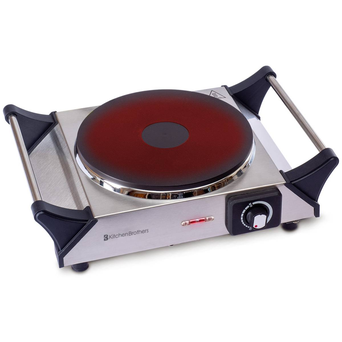 Gveyajo 1-Pits Elektrische Kookplaat 2200W, Draagbare Keramische Kookplaat met Watt‑Display, Timer tot 180 min, 4 Slimme Modi – Ideaal voor Camping & Thuisgebruik